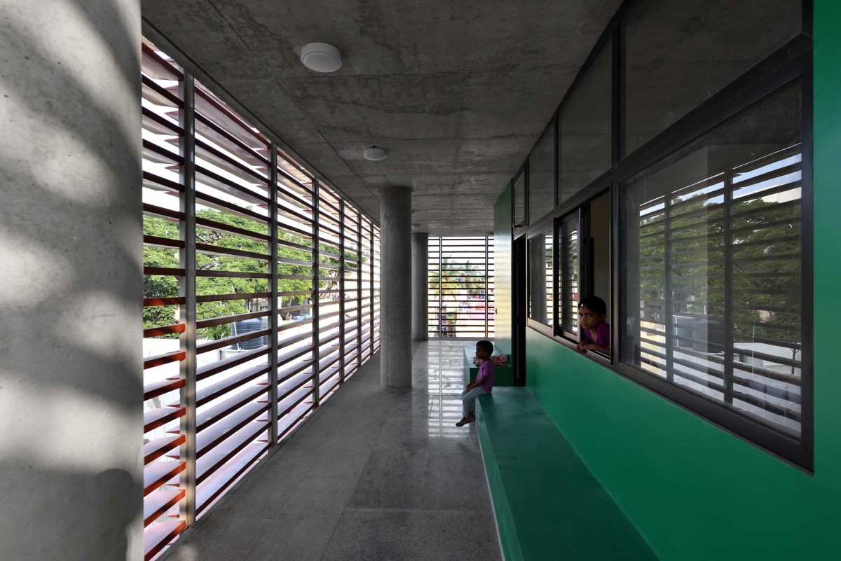 Corridor of Divya Shanthi School by Flying Elephant Studio