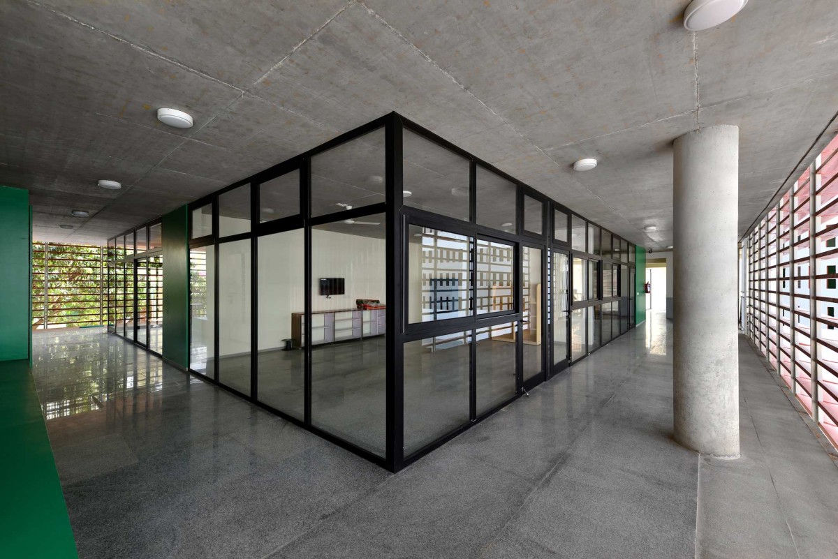 Corridor view of Divya Shanthi School by Flying Elephant Studio