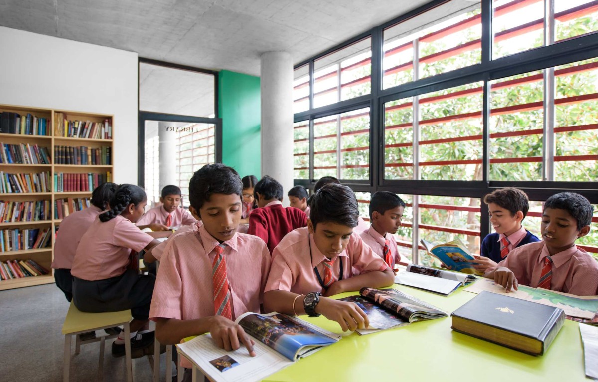 Library of Divya Shanthi School by Flying Elephant Studio