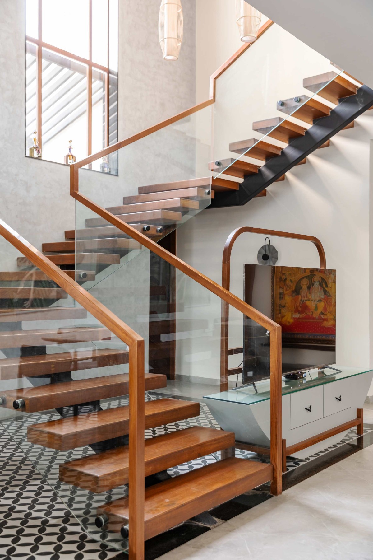 Staircase of Courtyard Chronicles by Aarambh Design Studio