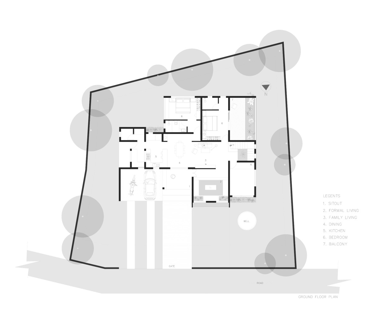 Ground Floor Plan of Aman by Studio Hum