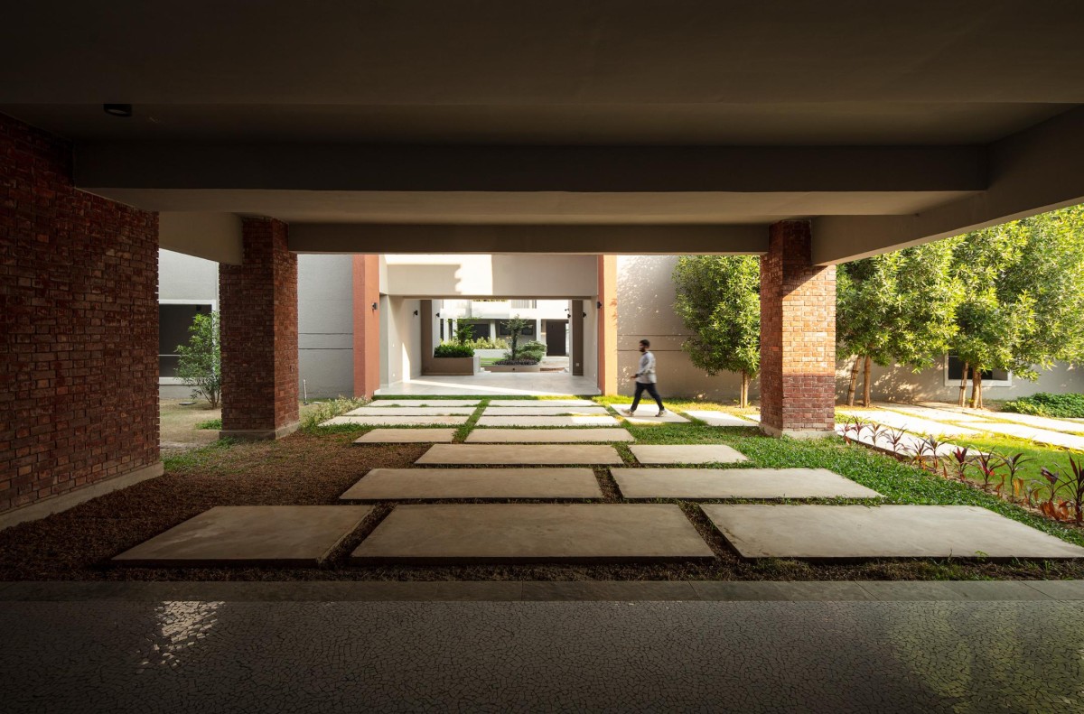 Passage to hostel of Bandhan Residential School of Business by Abin Design Studio