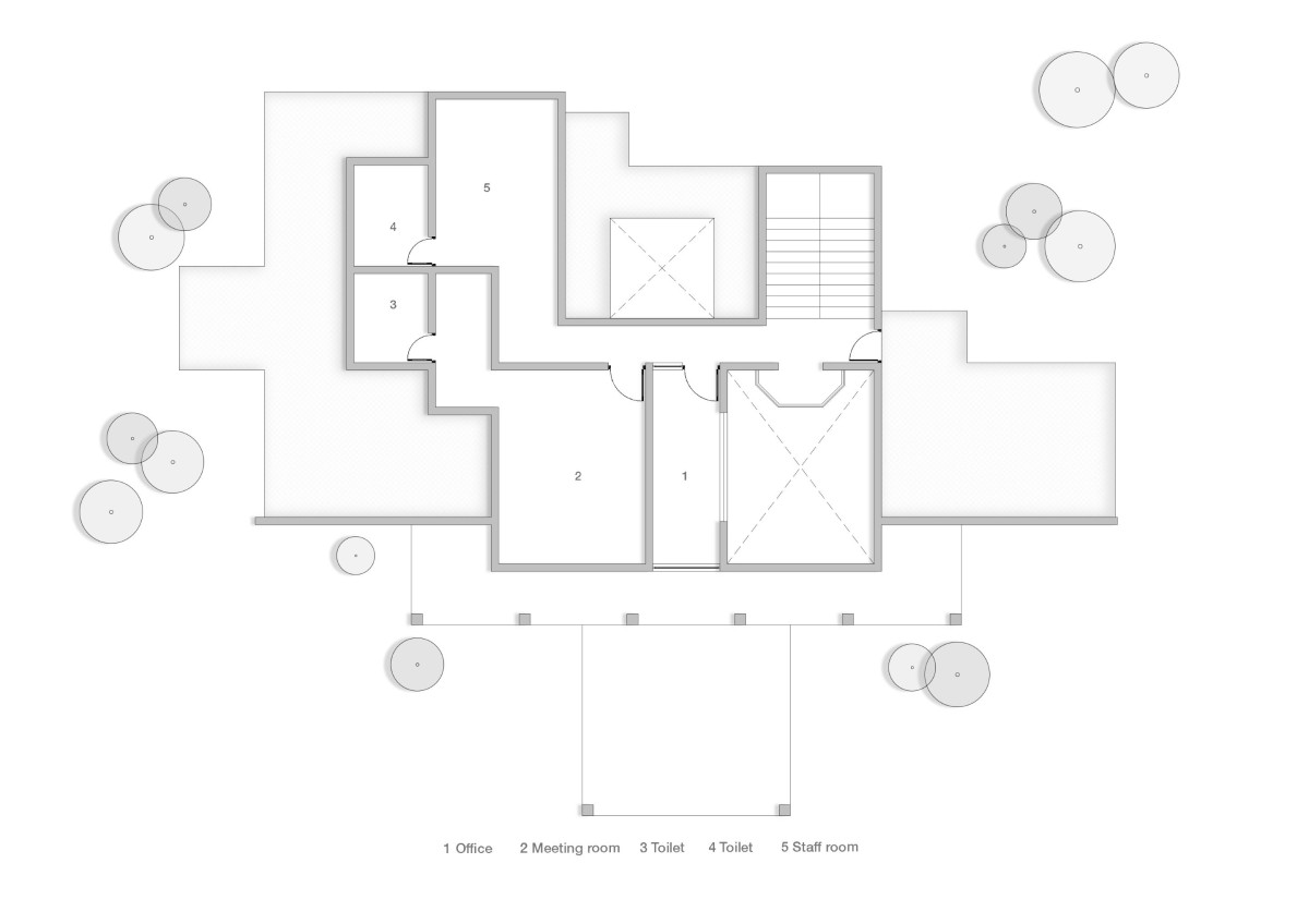 First Floor Plan of Totland Kids Community Center by Studio Roaming Ants