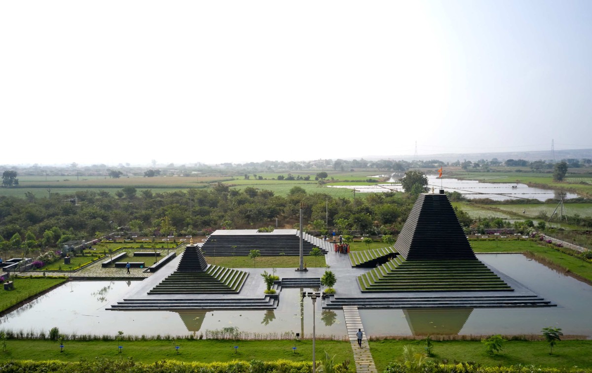 Aerial view of Temple of Steps by Sameep Padora & Associates