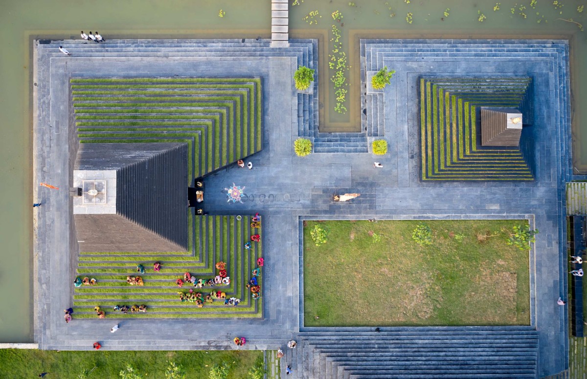 Aerial view of Temple of Steps by Sameep Padora & Associates