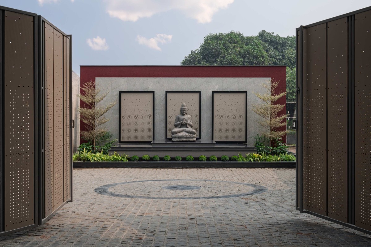 Feature Wall of The Buddha Avenue Hotel by W5 Architects