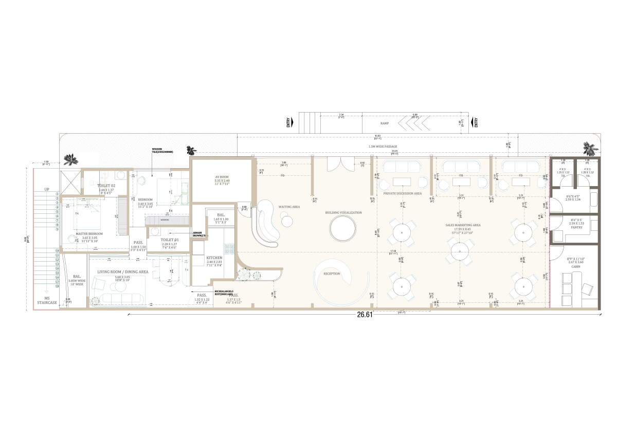 Plan of Vaultz's Up by Daisaria Associates