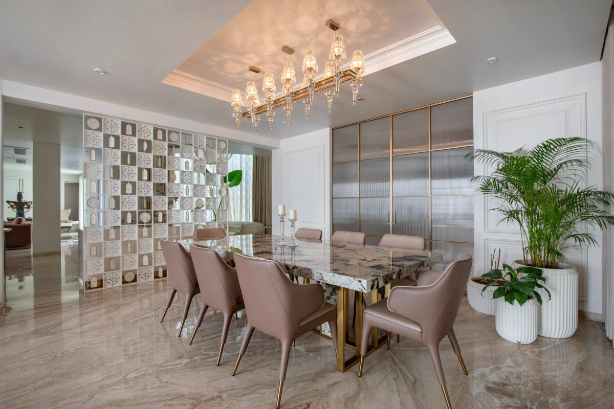 Dining of The Classic Dwelling by K.N. Associates