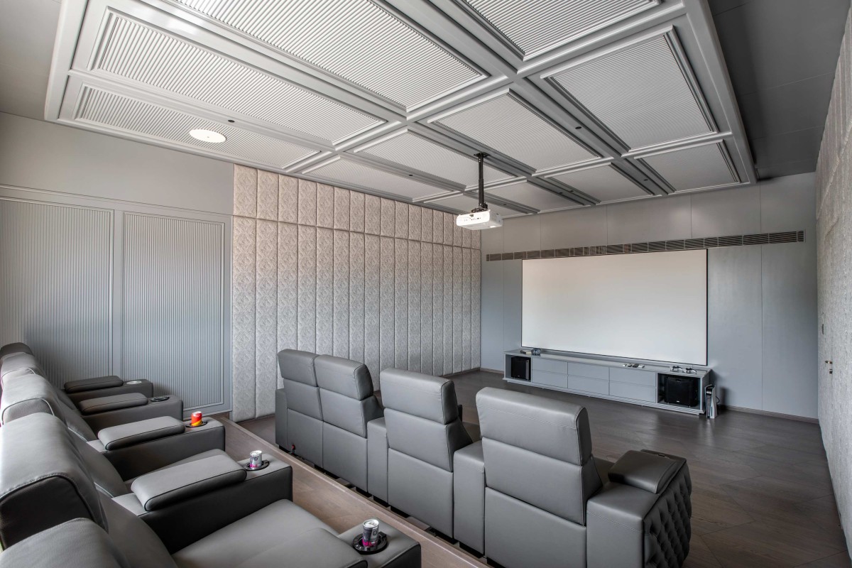 Home Theatre of The Classic Dwelling by K.N. Associates