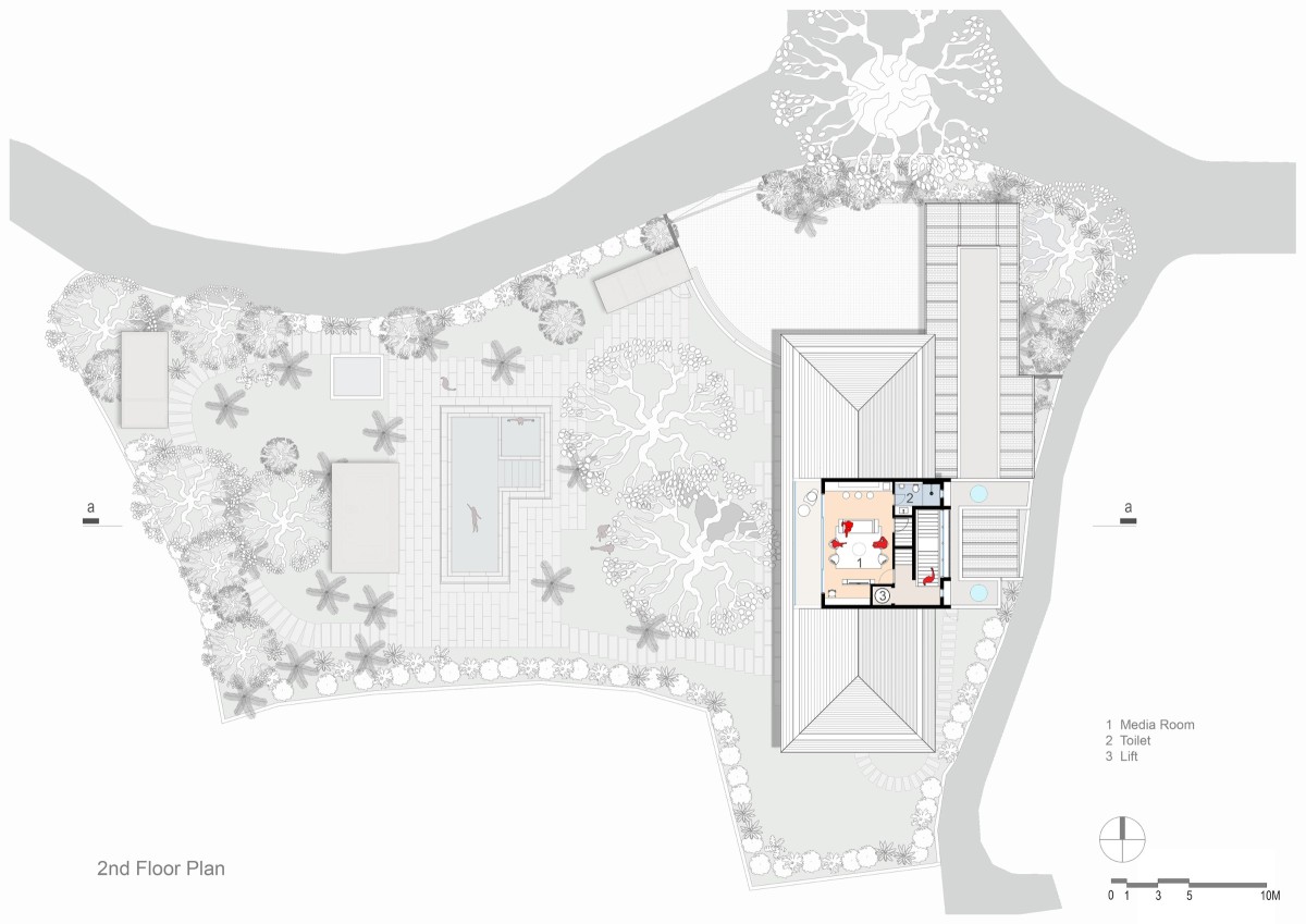 Second Floor Plan of Sawantwadi House by Studio Massing