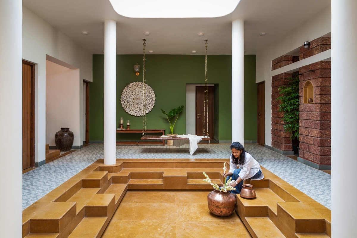 Courtyard of Suryangan - The Courtyard House by Suyash Mankame Design Studio