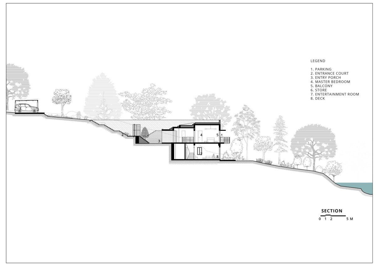 Section 2 of Oblique House by Red Brick Studio