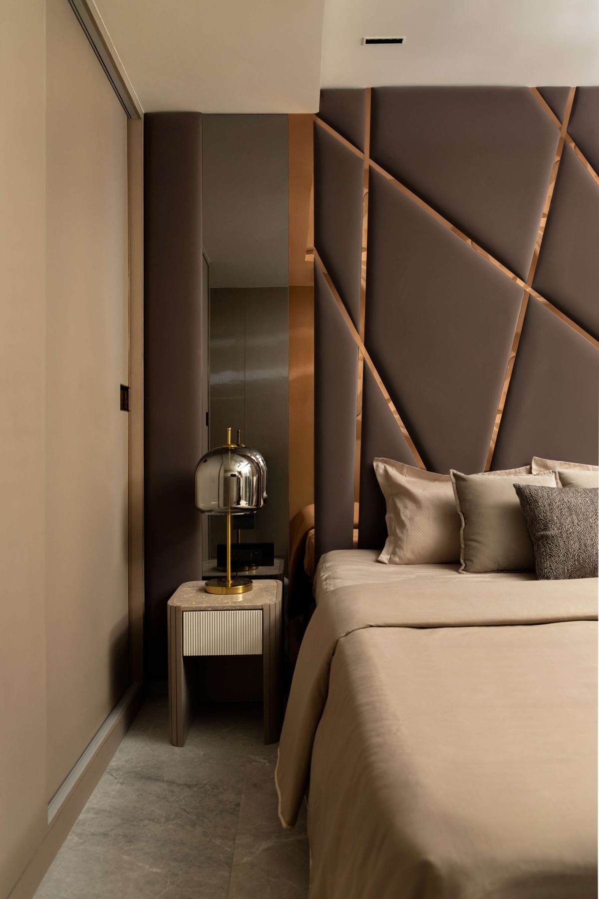 Guest Bedroom of Luxe Layers by MN Architecture & Interiors