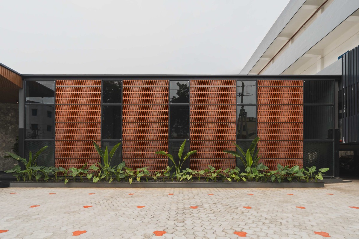 Exterior view of JKC Auditorium by Dimensions