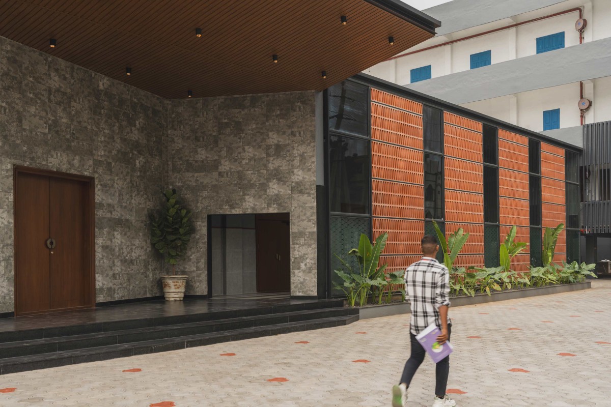 Exterior view of JKC Auditorium by Dimensions
