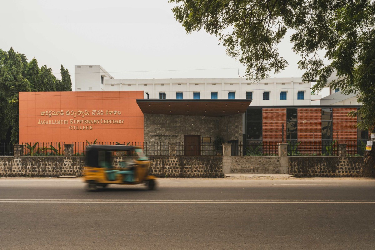 Exterior view of JKC Auditorium by Dimensions