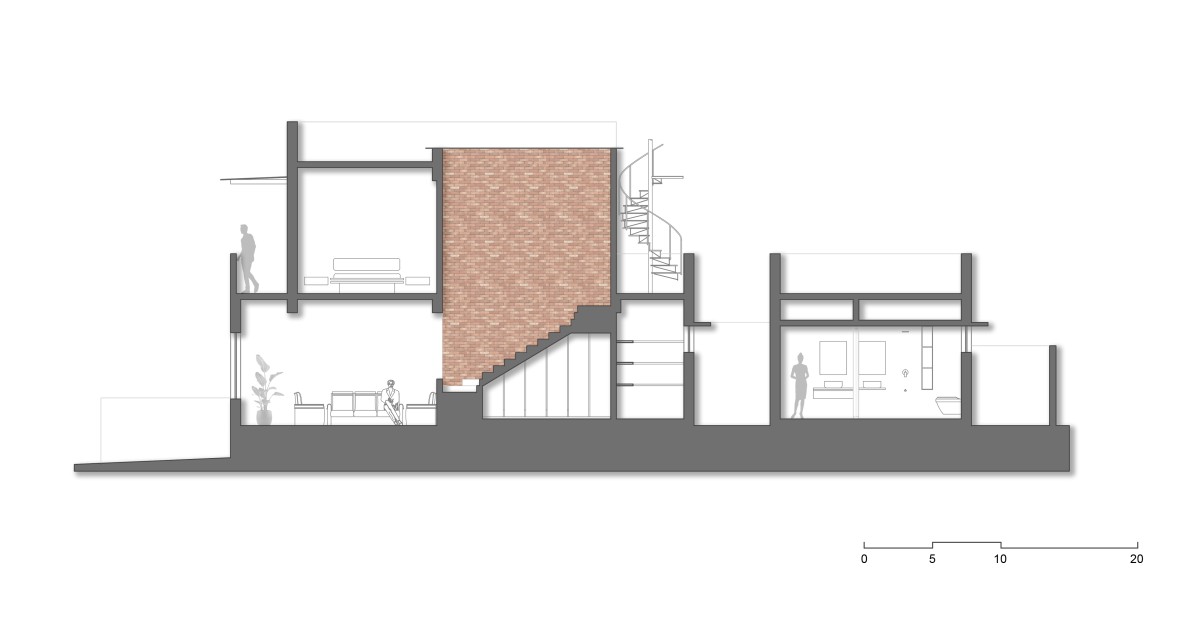 Section BB of 13X70 House by Studio ZERO.1