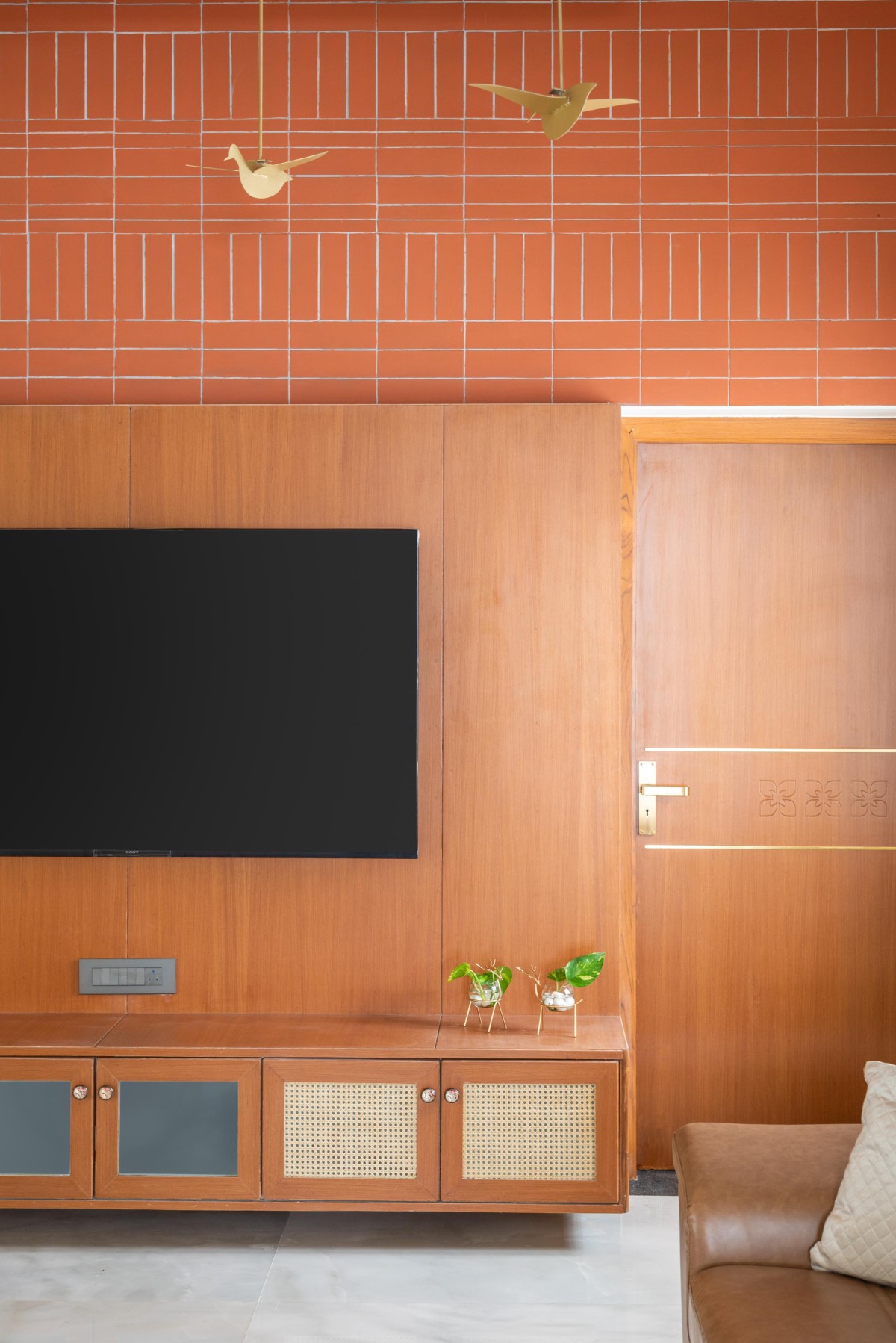 TV Unit of The Nest by OSKP Shelter Design