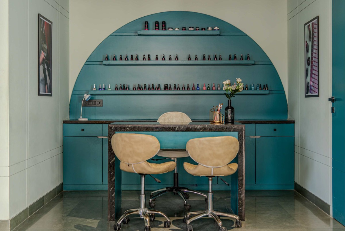 Nail art station of Allure Salon by Sawai Design Studio