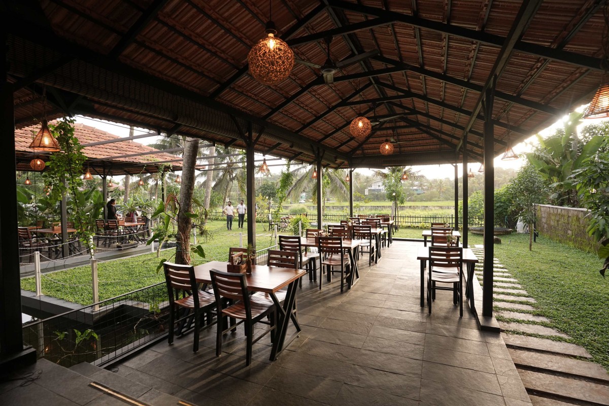 Open Dining of Manjal - The Portico by Lykke Architecture Studio