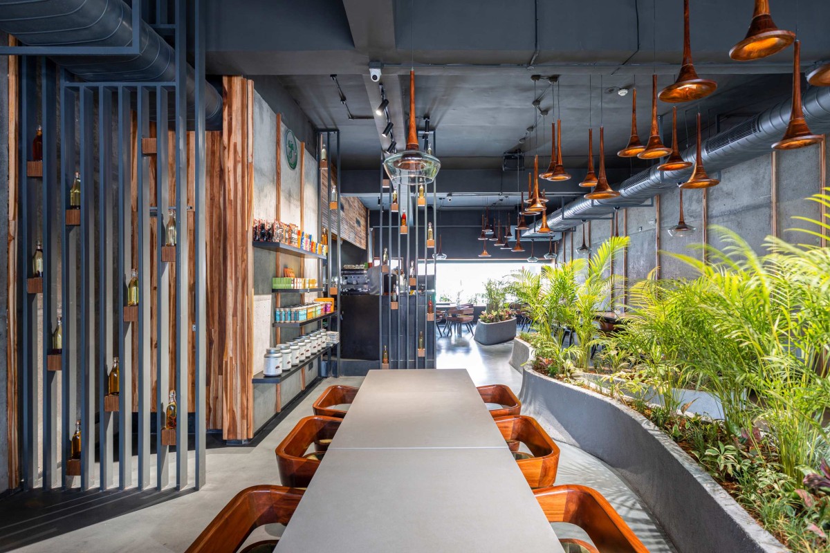 Indoor dininig of Aja by Arch.Lab
