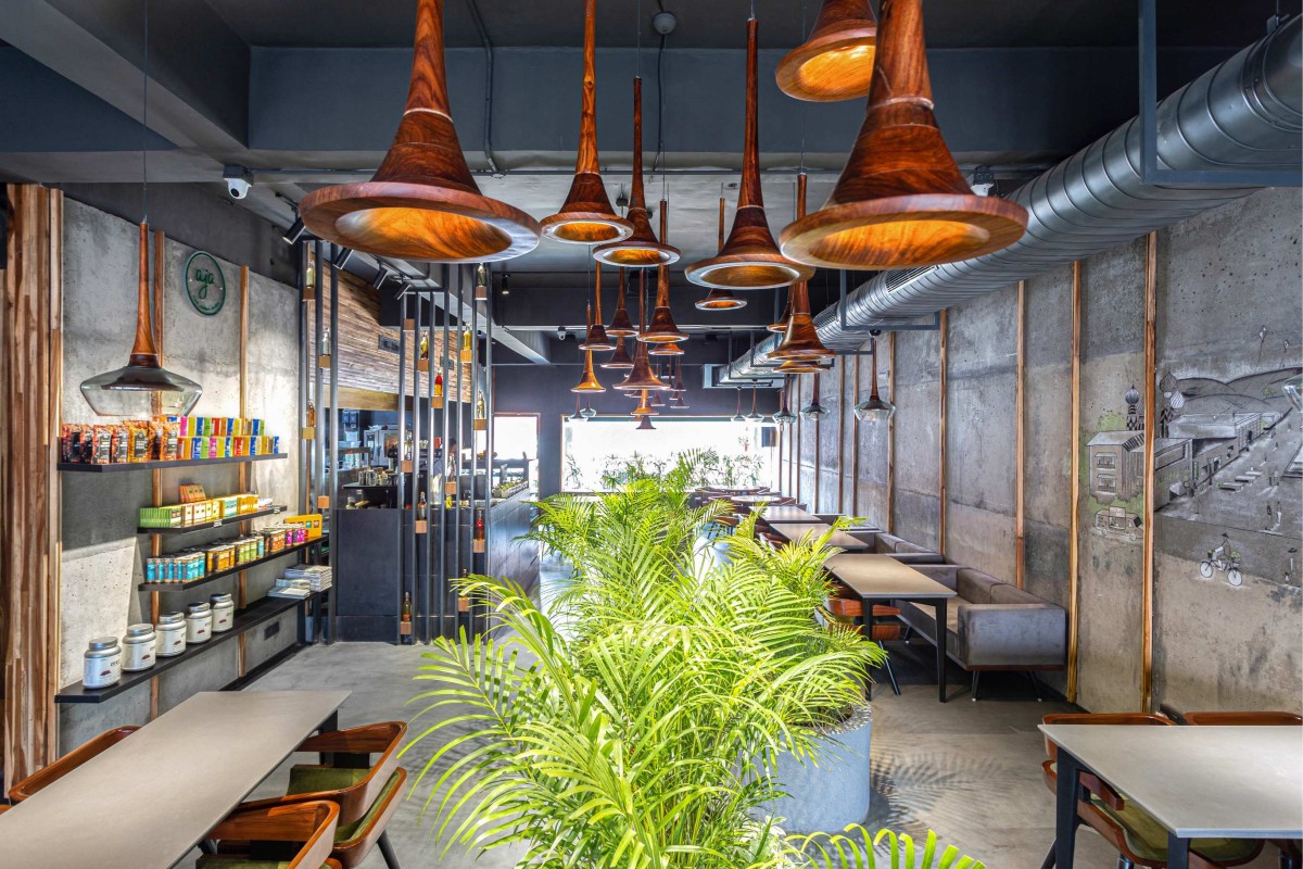 Indoor dininig of Aja by Arch.Lab
