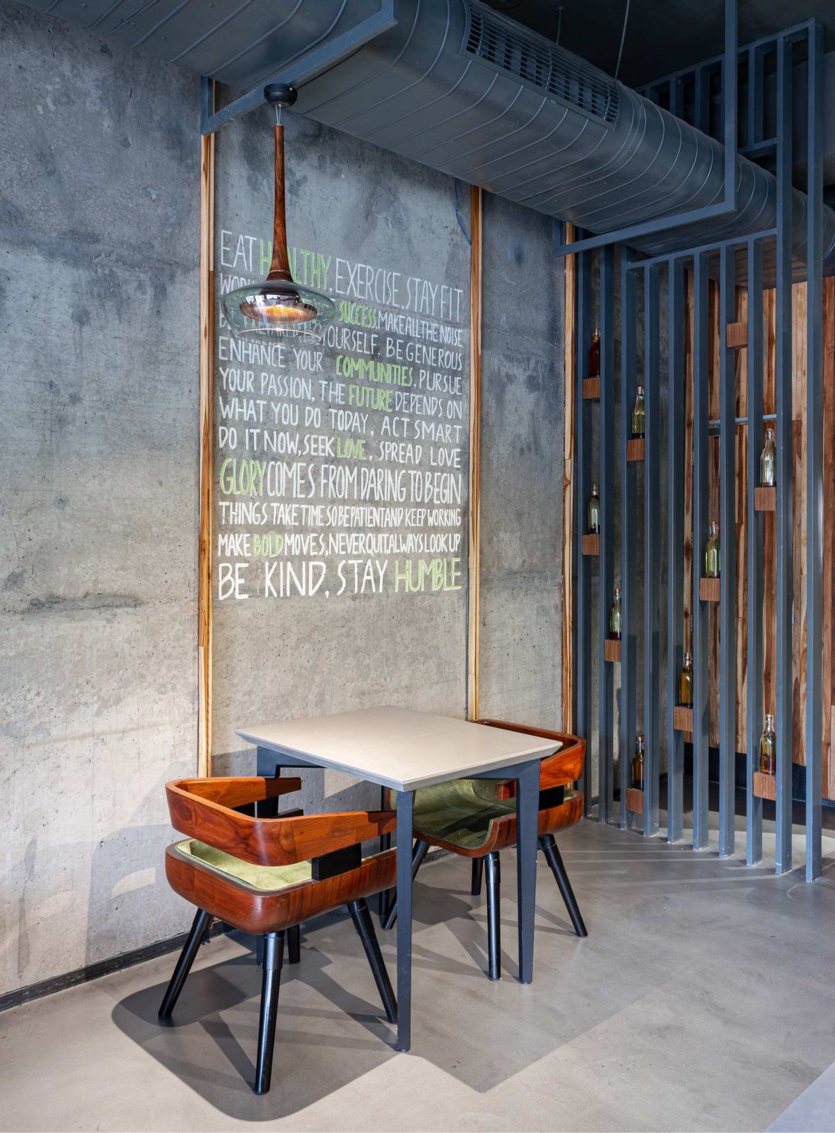 Indoor dininig of Aja by Arch.Lab