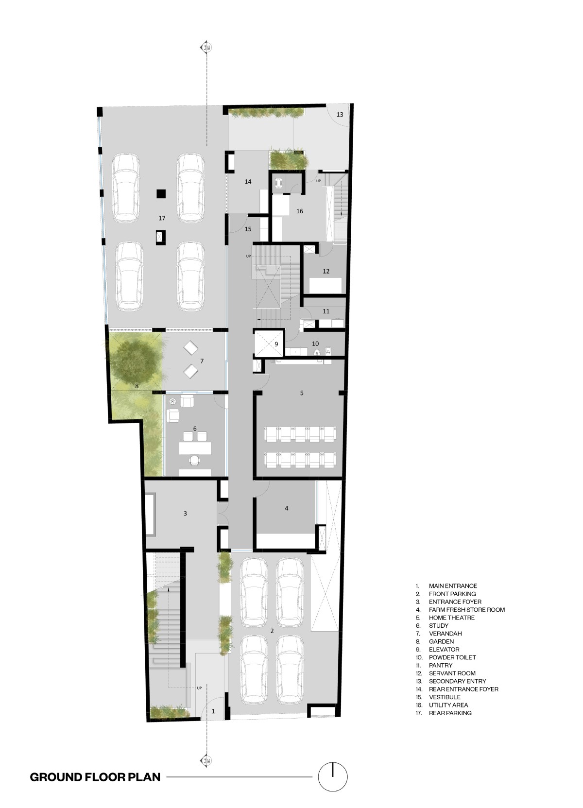 Ground Floor Plan of Prakashalay by Associated Architects (i) Pvt. Ltd.
