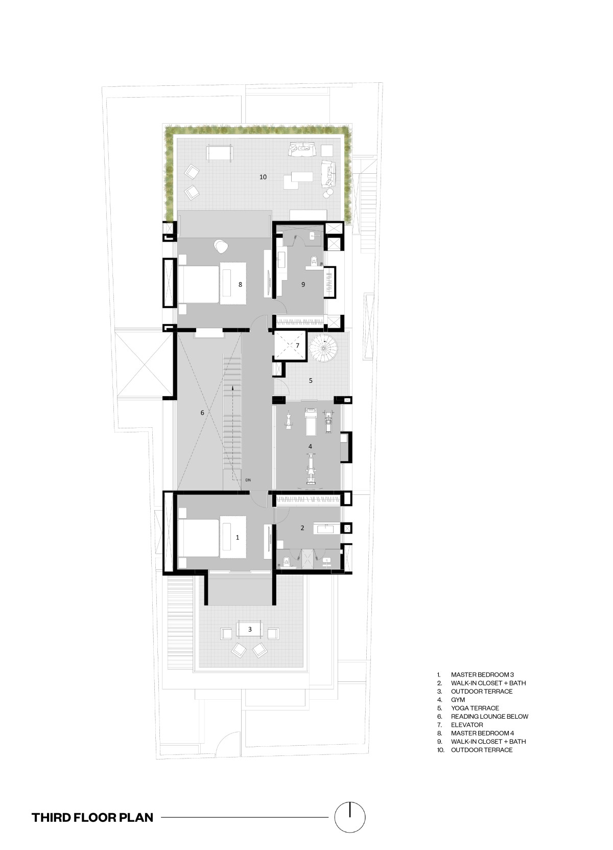 Third Floor Plan of Prakashalay by Associated Architects (i) Pvt. Ltd.