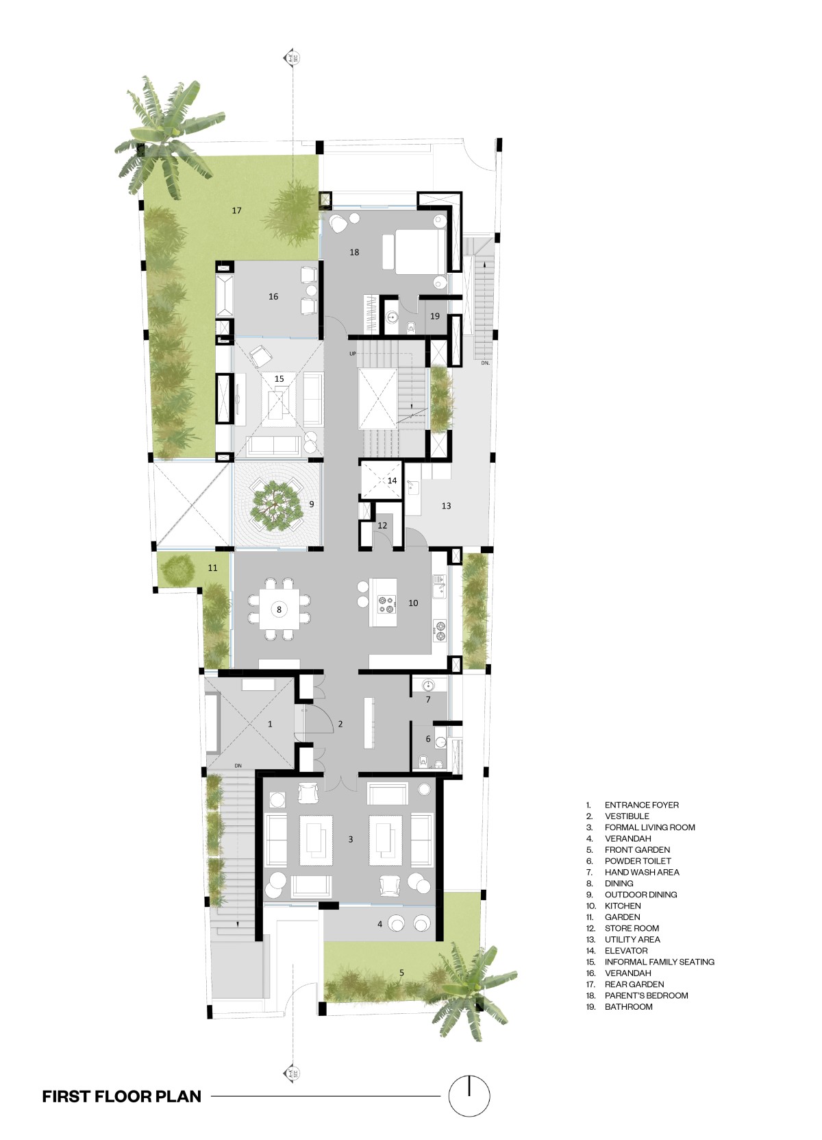 First Floor Planof Prakashalay by Associated Architects (i) Pvt. Ltd.