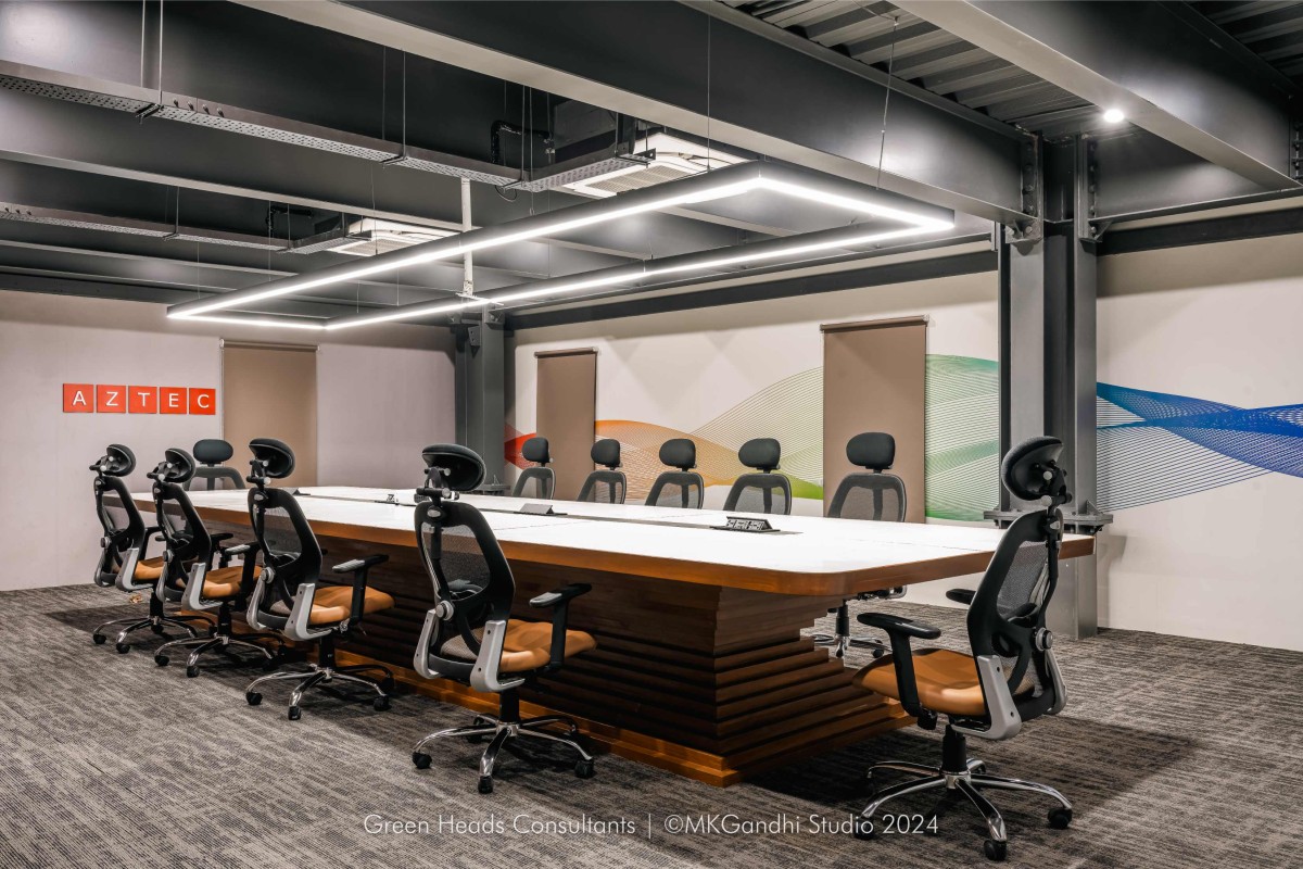 Conference room of Aztech Fluids & Machinery Ltd. by Green Heads Consultants LLP