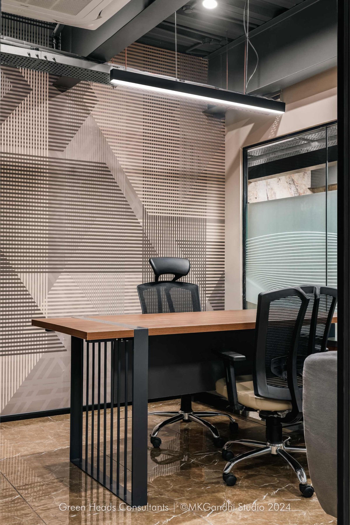 Manager's cabin of Aztech Fluids & Machinery Ltd. by Green Heads Consultants LLP