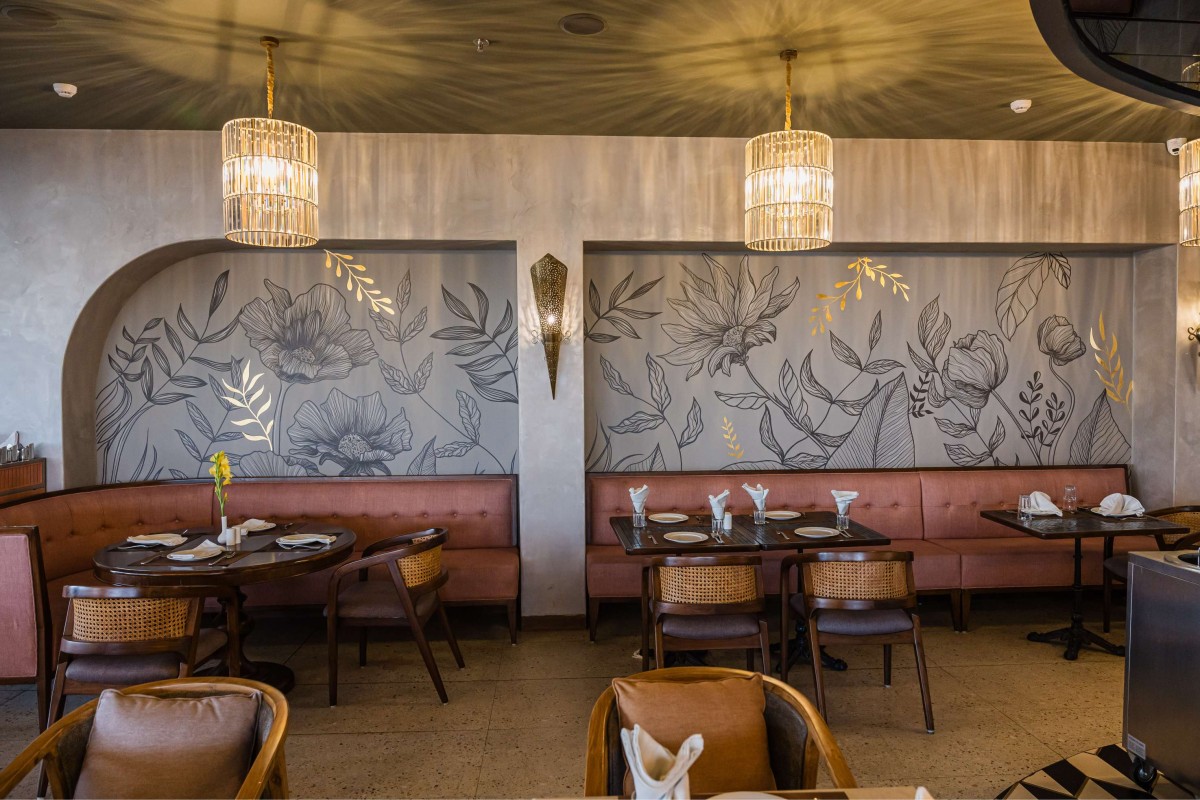 Lounge area of Swagath Restaurant & Bar by The Architects Collaborative