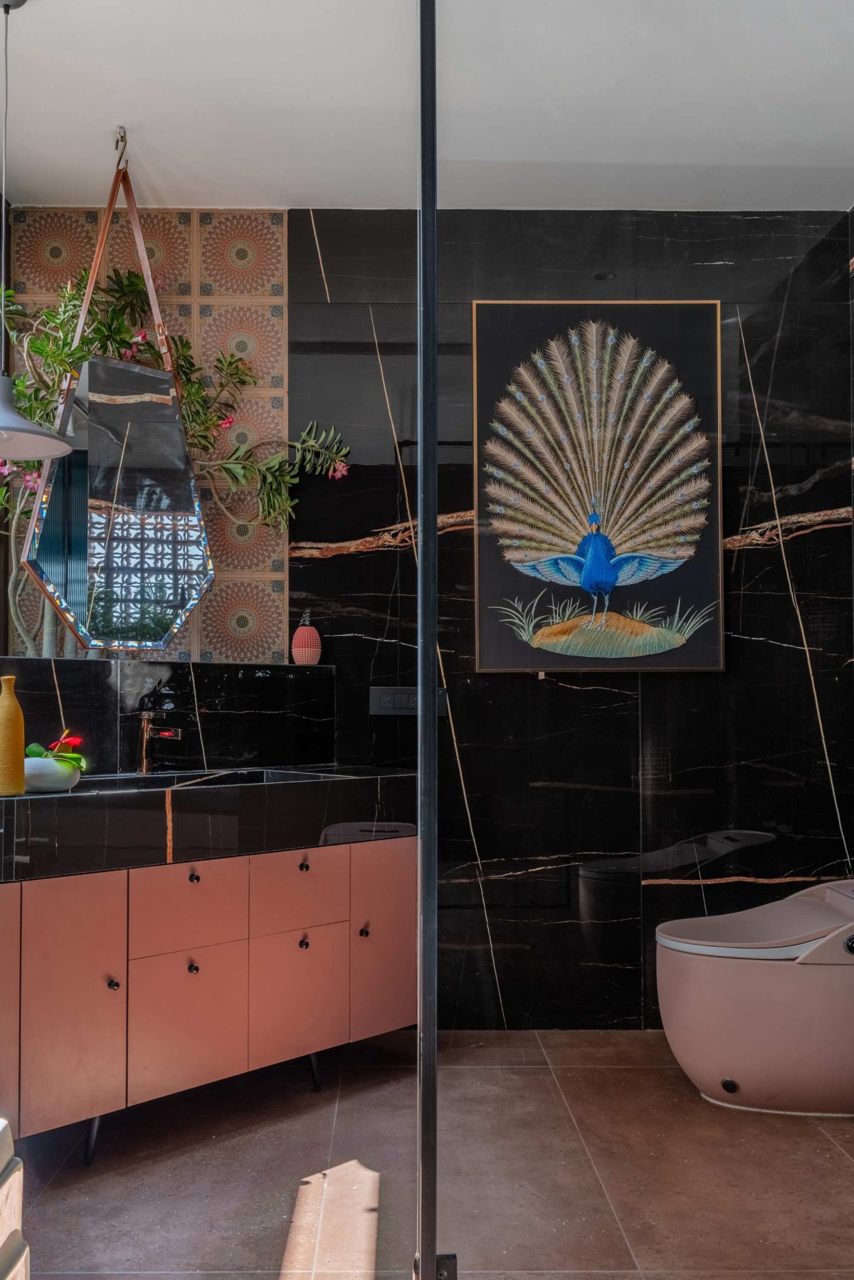 Toilet of Green Serene House by Manoj Patel Design Studio
