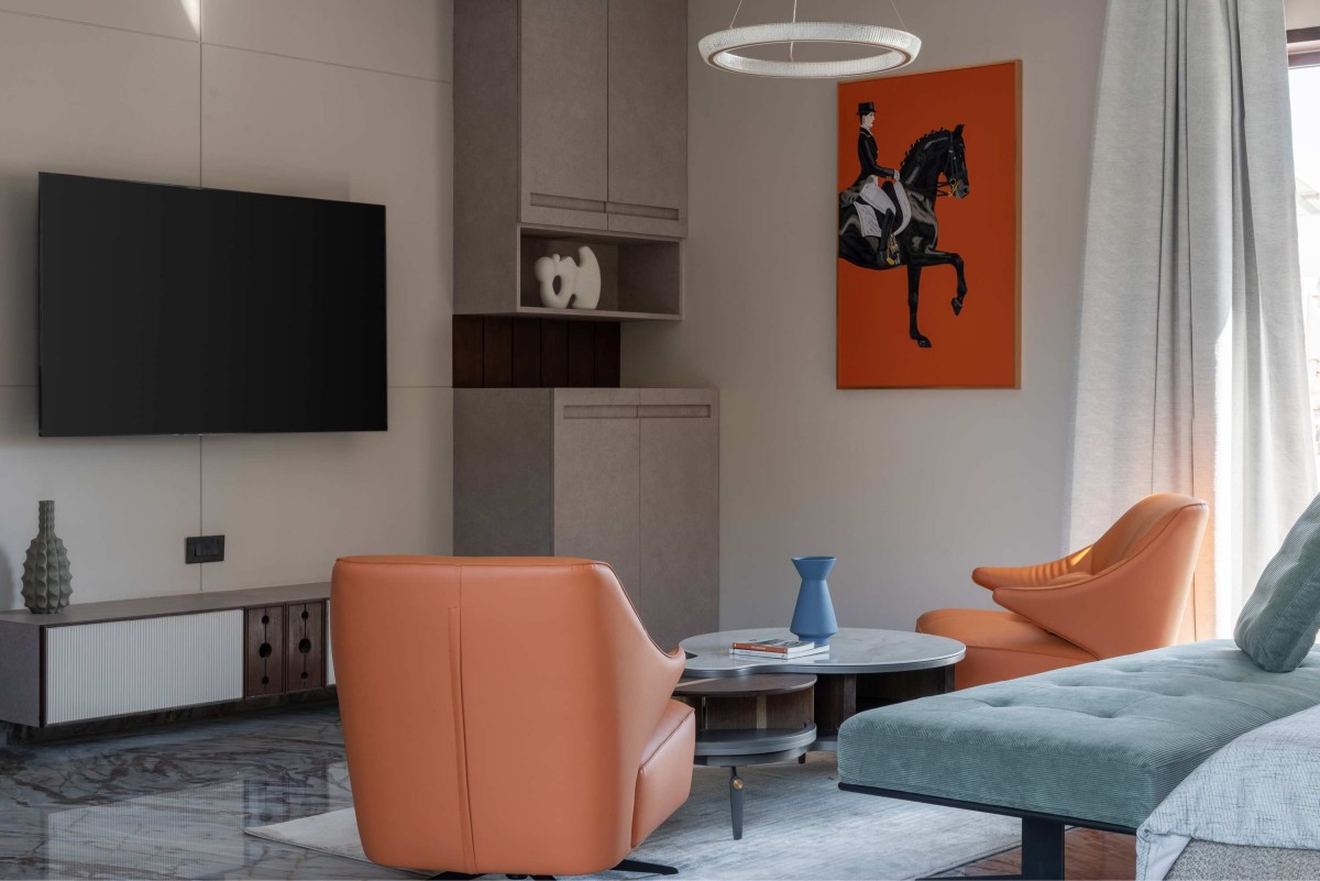 Master Bedroom of Green Serene House by Manoj Patel Design Studio