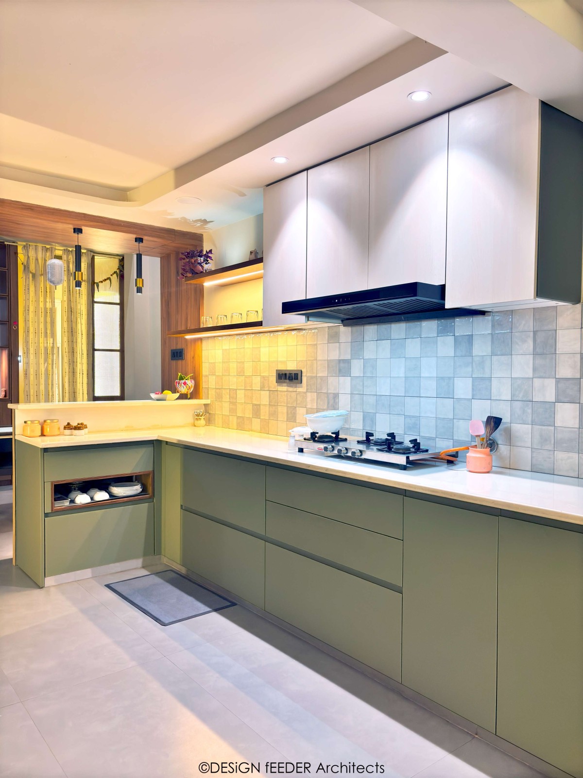Kitchen of Saksham by DESiGN fEEDER Architects