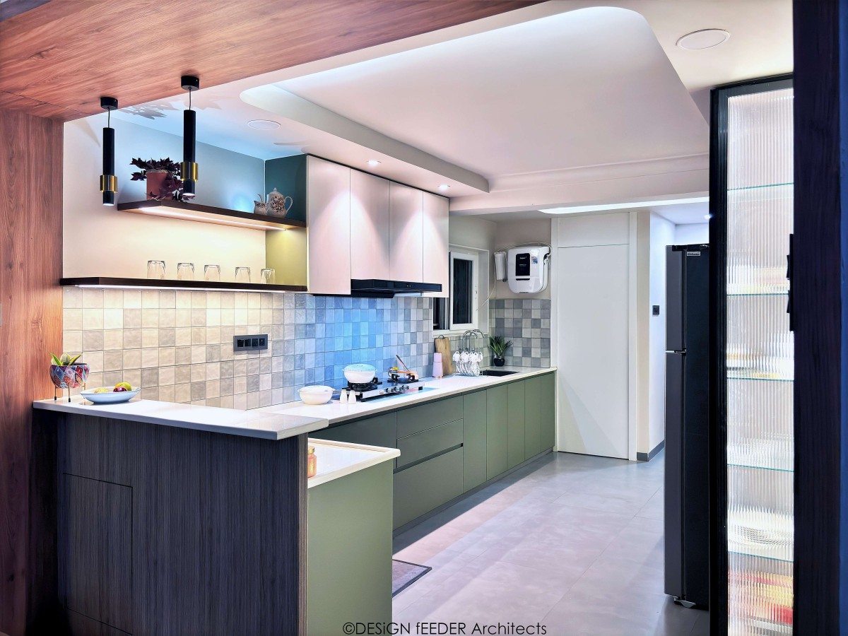 Kitchen of Saksham by DESiGN fEEDER Architects