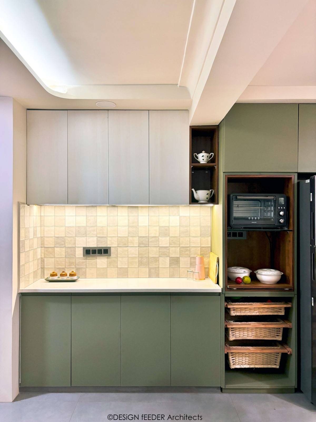 Kitchen of Saksham by DESiGN fEEDER Architects
