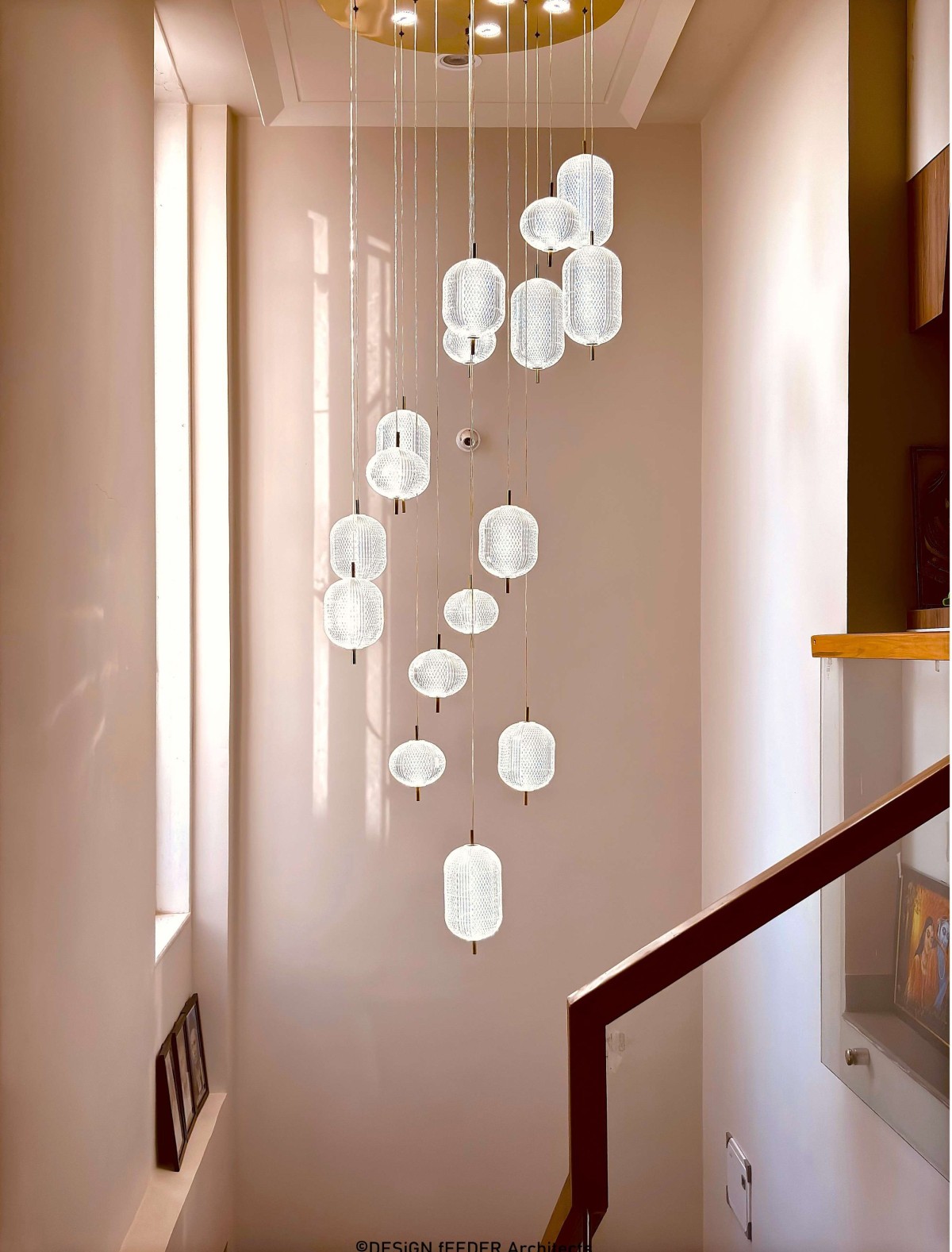 Chandelier of Saksham by DESiGN fEEDER Architects
