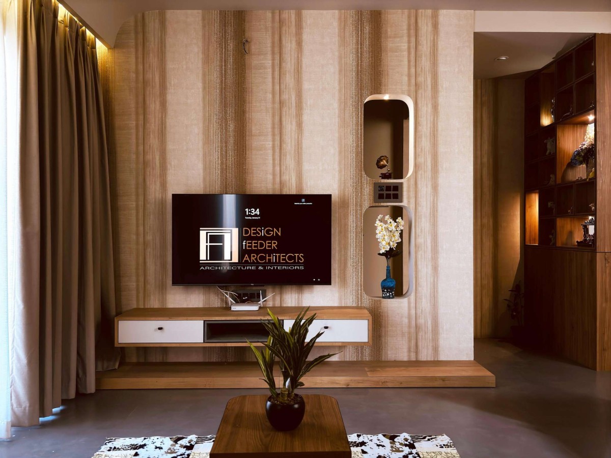 Living room of Saksham by DESiGN fEEDER Architects