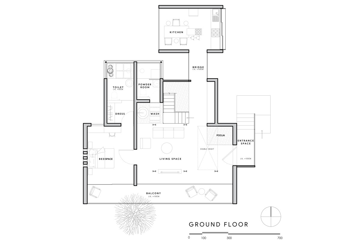 Ground Floor Plan of Urul by Studio Terratects