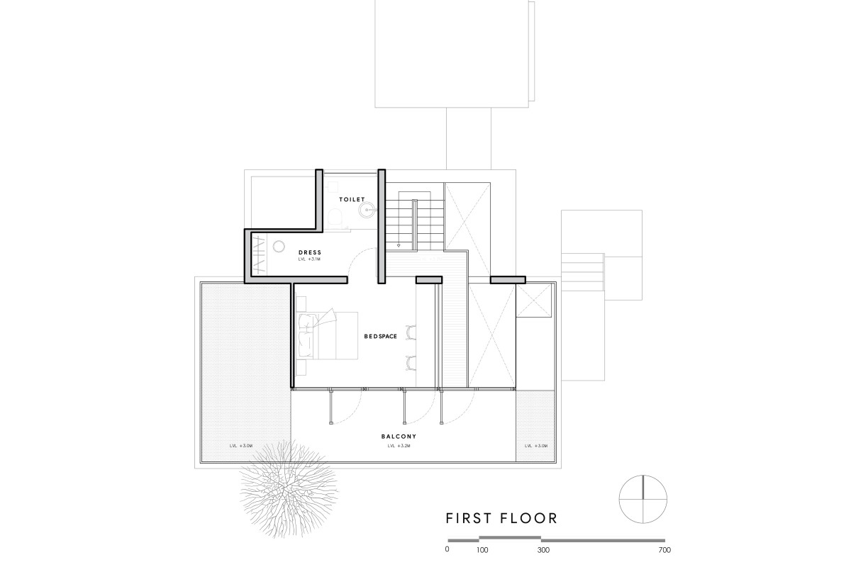 First Floor Plan of Urul by Studio Terratects