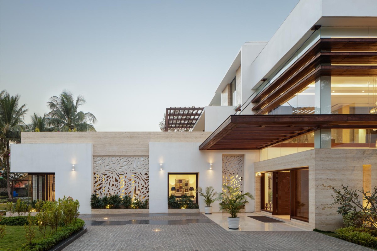 Entrance Porch of The Pastel House by Creative Designer Architects