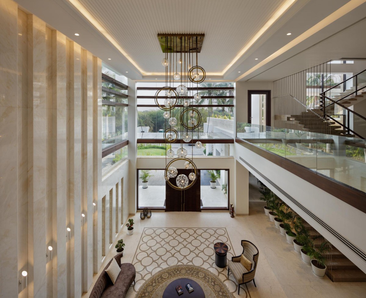 Double Height Living of The Pastel House by Creative Designer Architects