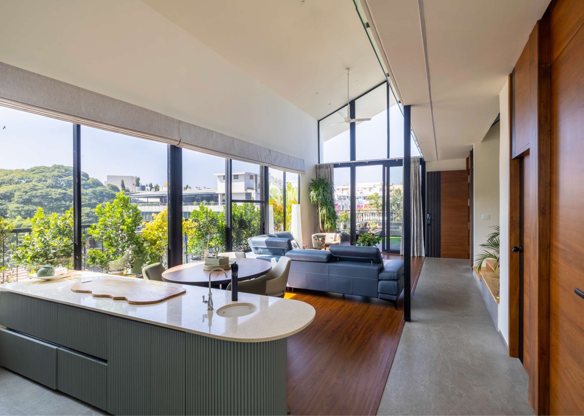 View from kitchen of Preset House by iha Architecture