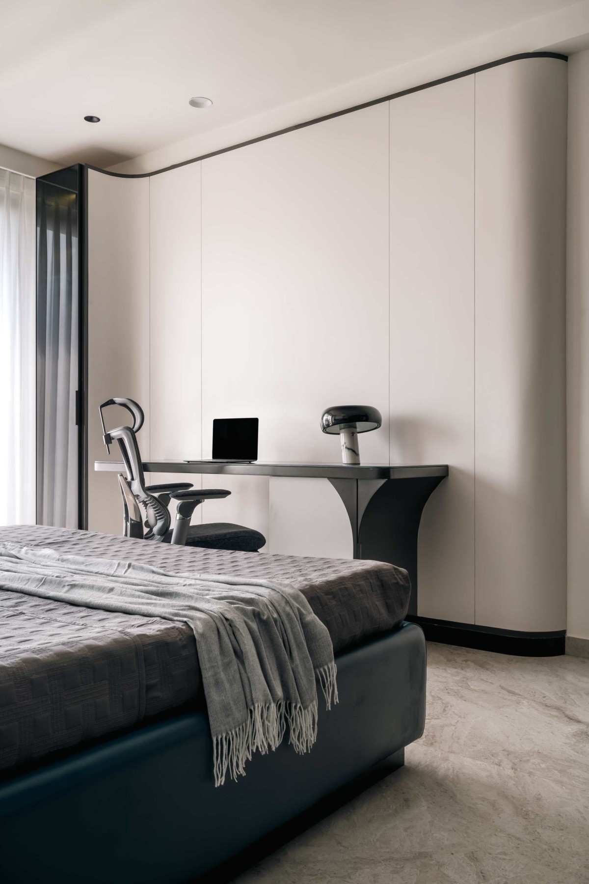 Son's Bedroom of 4BHK Apartment at Akshar Iland By Scj Architects & Interior Designers