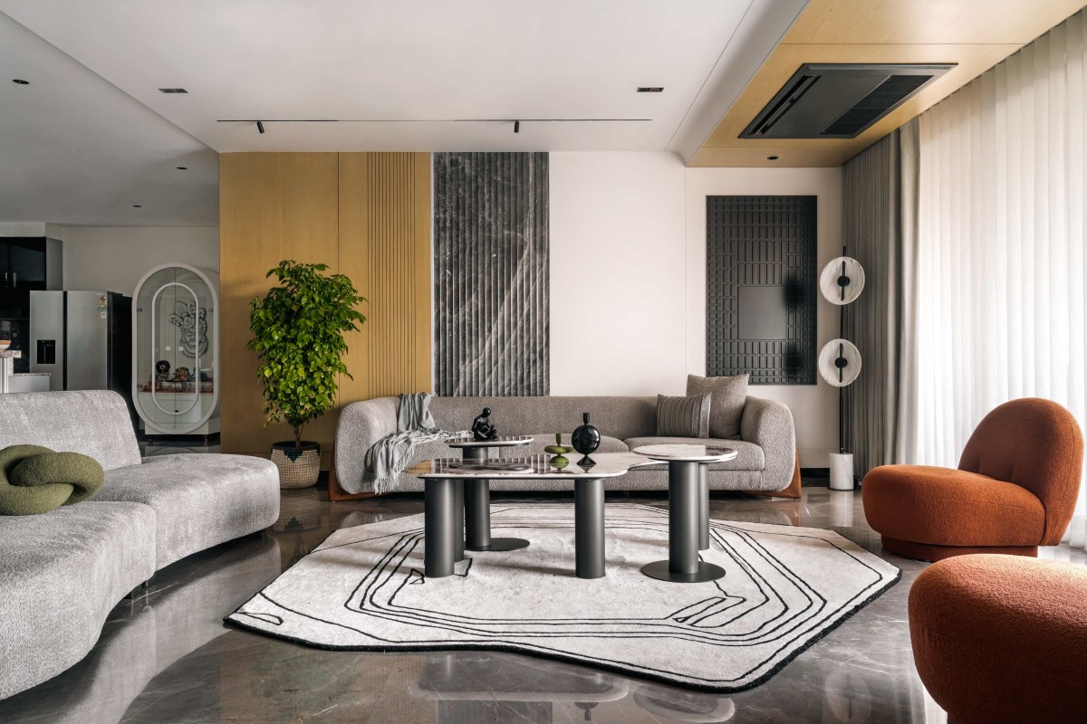 4BHK Apartment at Akshar Iland By Scj Architects & Interior Designers