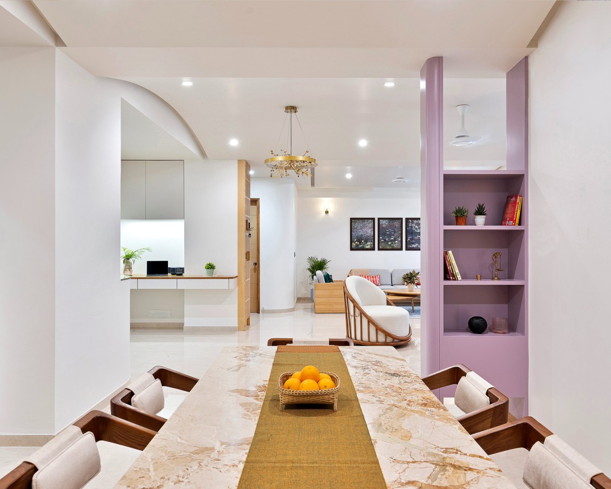 Dining of Apartment B-1304 by Studio 4000