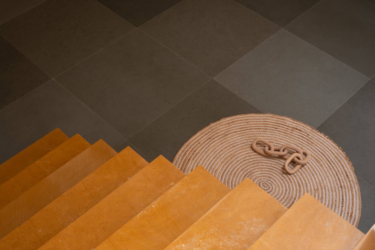 Detailed shot of flooring of The Enfold by Studio Biosis