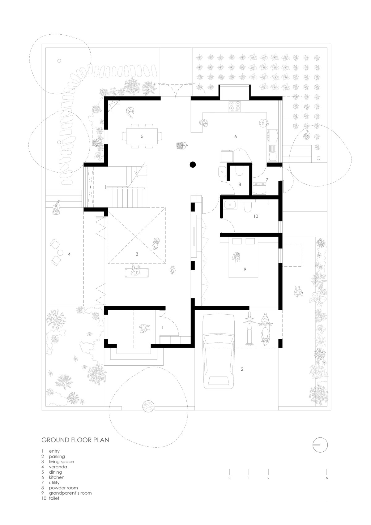 Ground floor plan of The Enfold by Studio Biosis